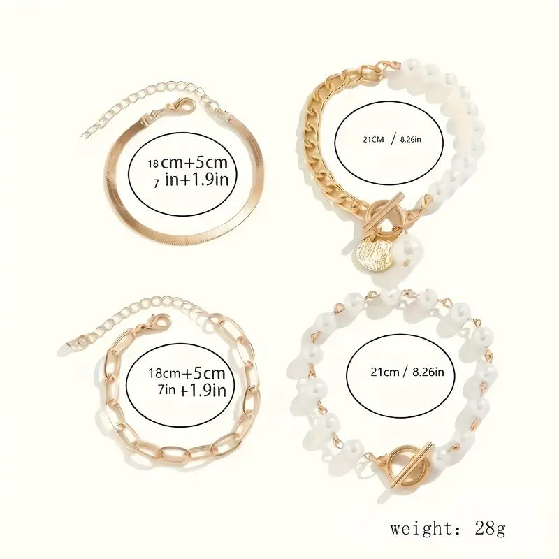 Catarina | Chic Bracelet Set - Gold