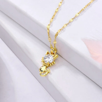 Amadine | Gold Cat Necklace