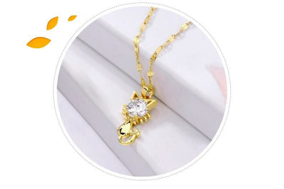 Amadine | Gold Cat Necklace