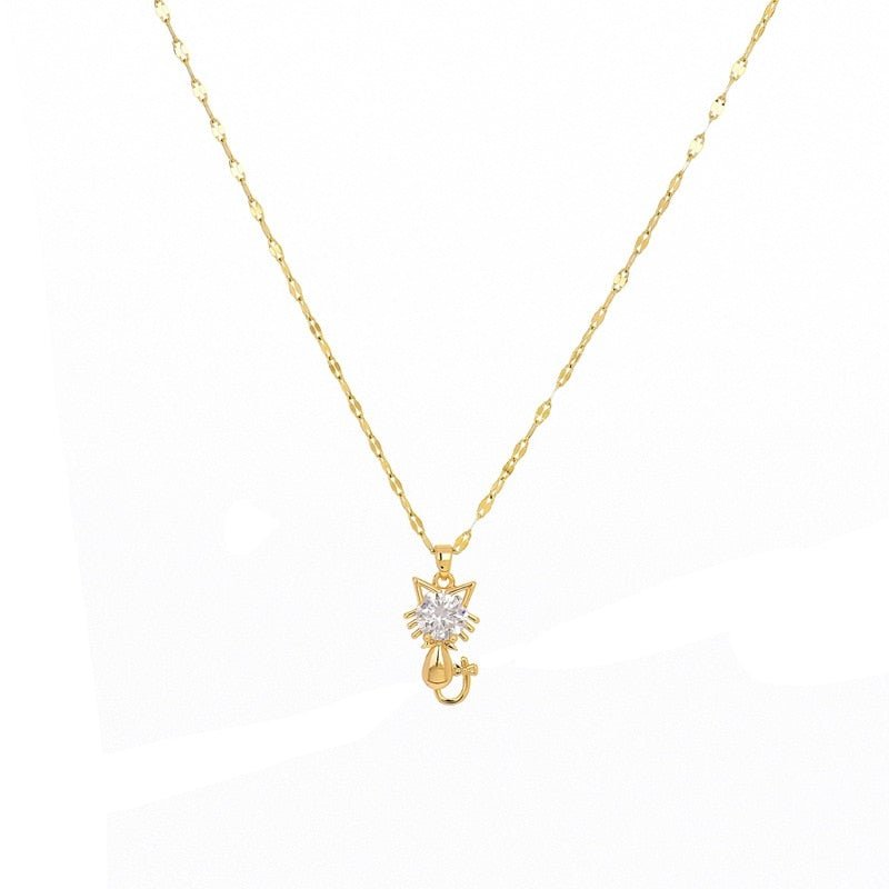 Amadine | Gold Cat Necklace