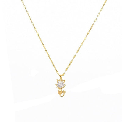 Amadine | Gold Cat Necklace