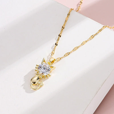Amadine | Gold Cat Necklace