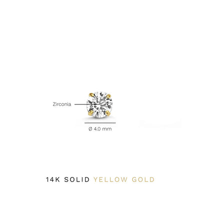 Paolina | Crystal Stud Earrings - Gold