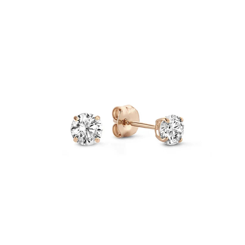 Paolina | Crystal Stud Earrings - Gold
