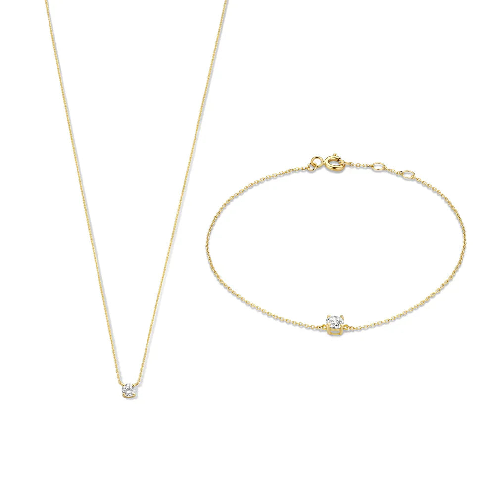 Giulietta | Moissanite Jewelry Set - Gold