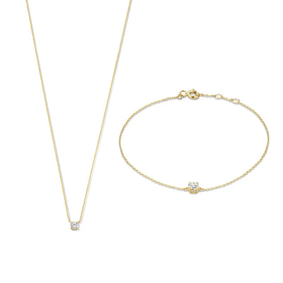 Giulietta | Moissanite Jewelry Set - Gold