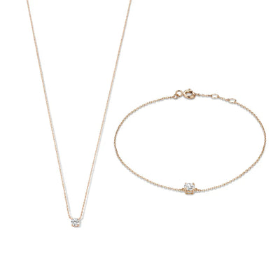 Giulietta | Moissanite Jewelry Set - Gold