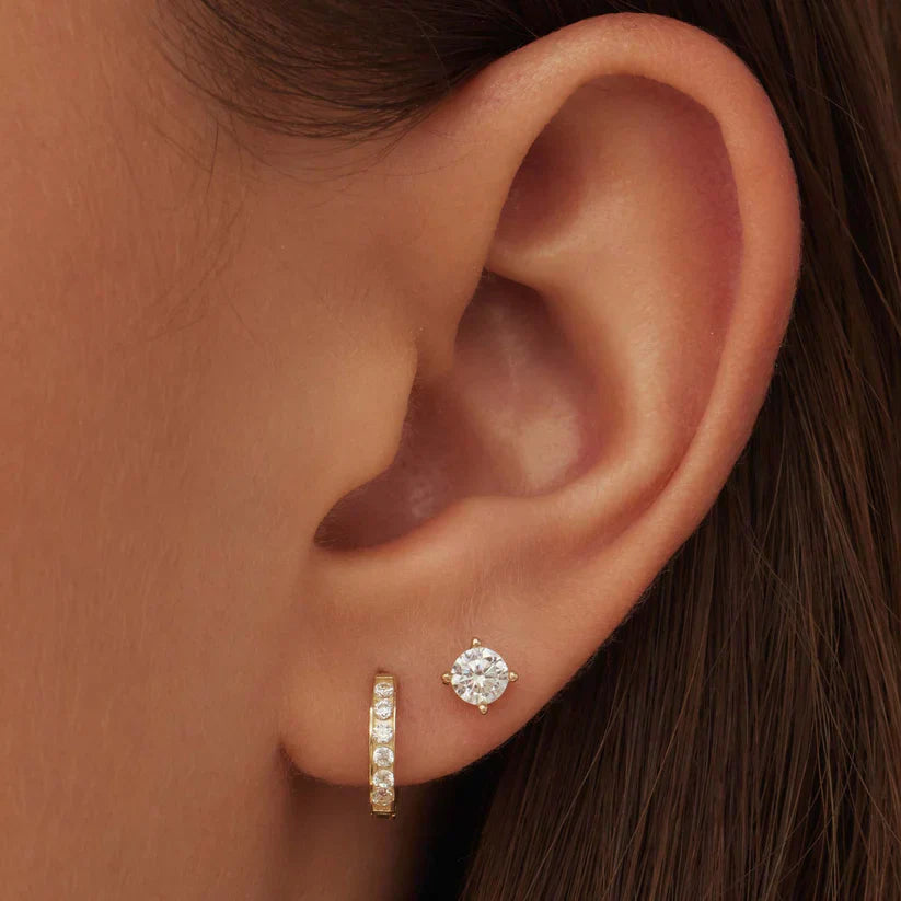 Camellia | Stone Earring Set - Gold
