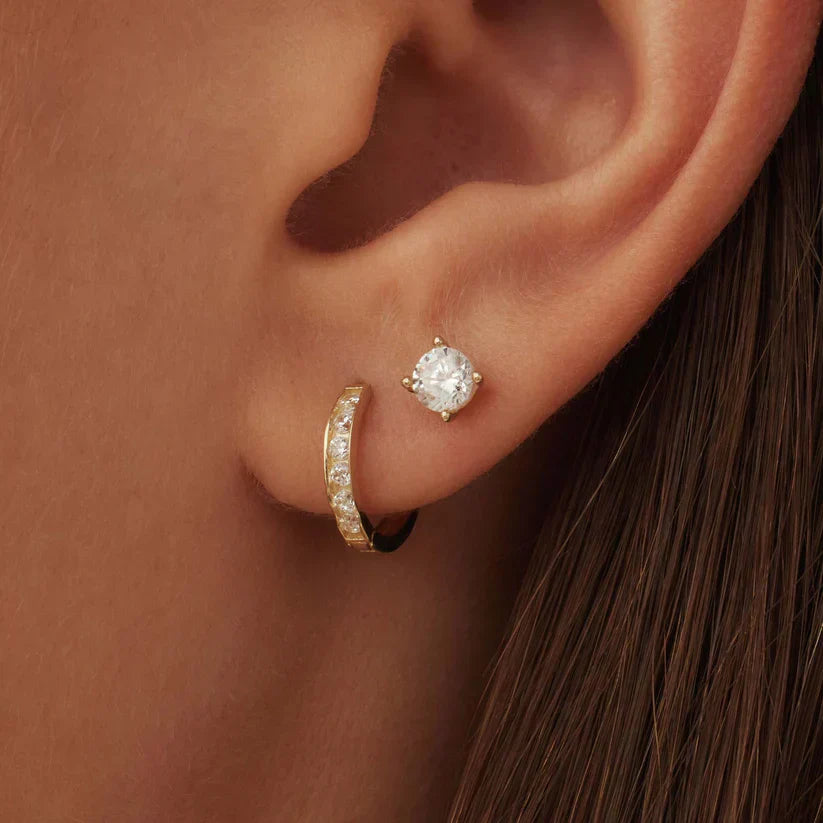 Camellia | Stone Earring Set - Gold