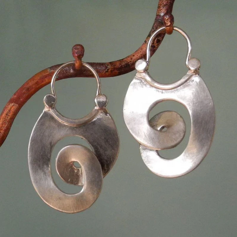 Aurelia | Vintage Irregular Silver Earrings