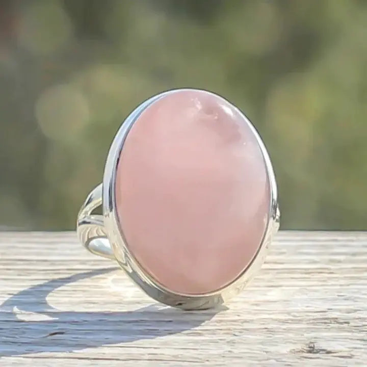 Rosaline | Rose Quartz Sterling Ring
