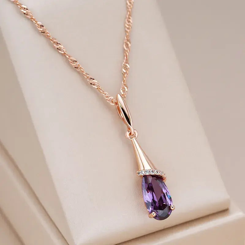 Kallista | Mauve Crystal Necklace