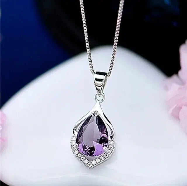 Liliane | Violet Crystal Necklace