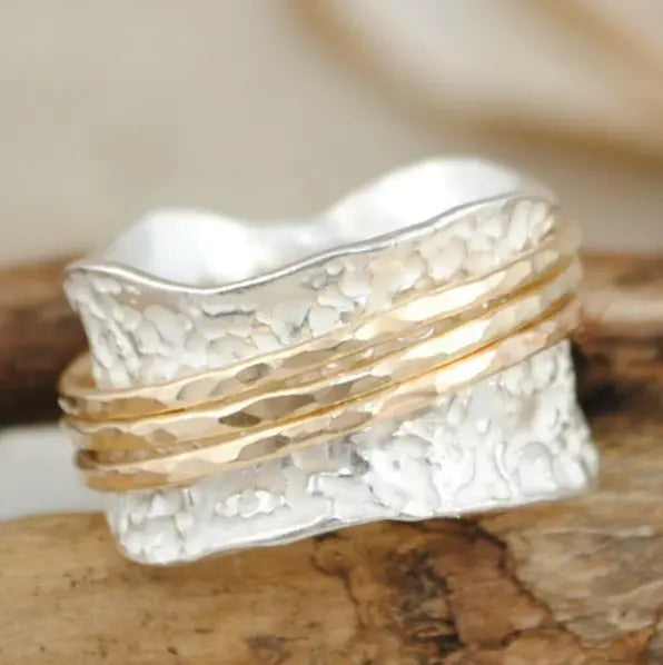 Marcelline | Gold & Silver Spinner Ring
