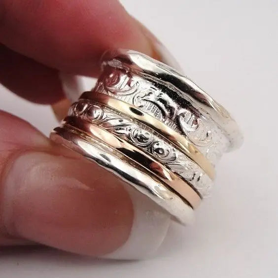 Isla | Gold & Silver Vintage Ring