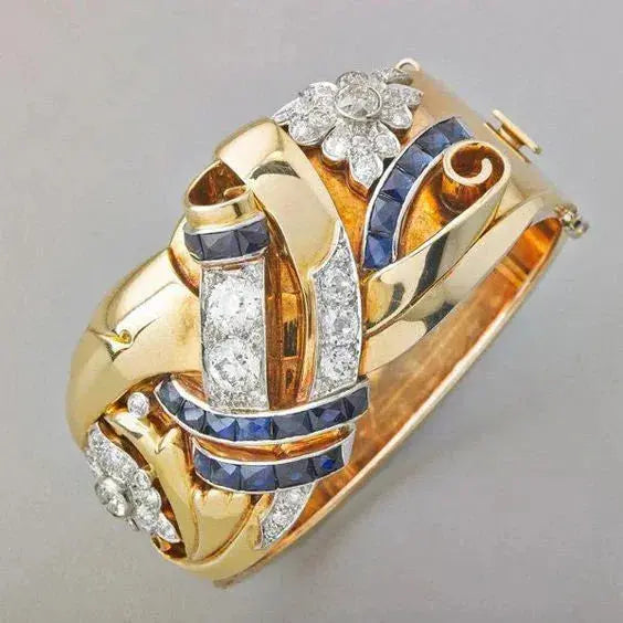 Saphina | Blue Zirconia Gold Vintage Ring