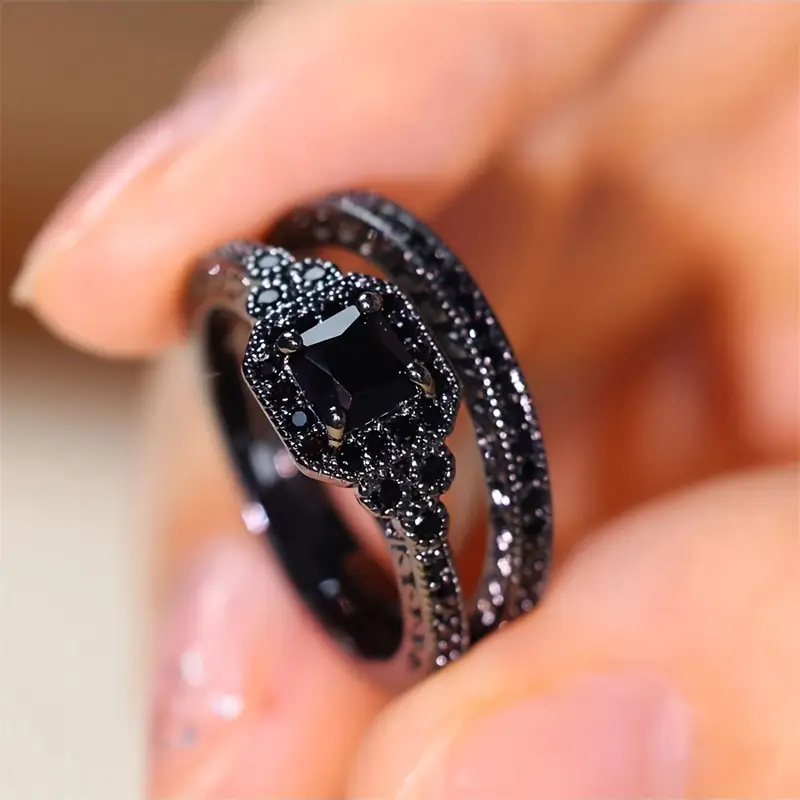 Noiré | Retro Black Duo Ring