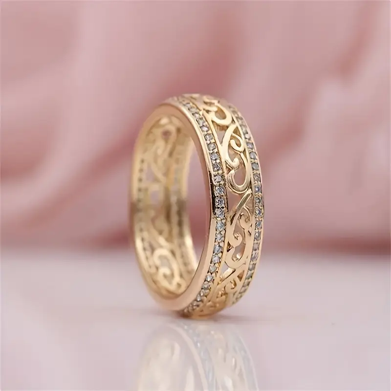 Ariane | Hollow Bright Gold Ring