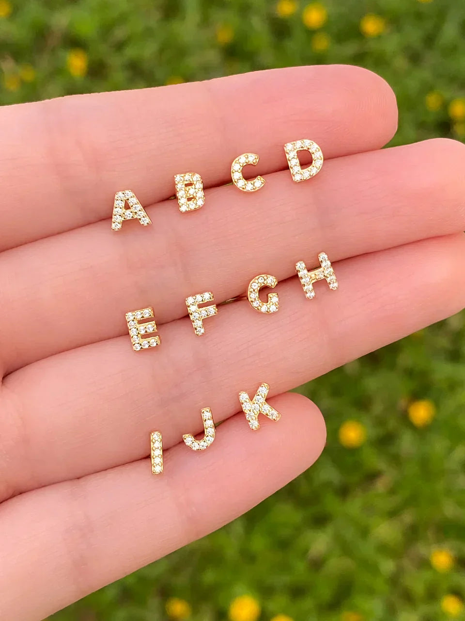 Ines | Initial Gold Stud - Gold