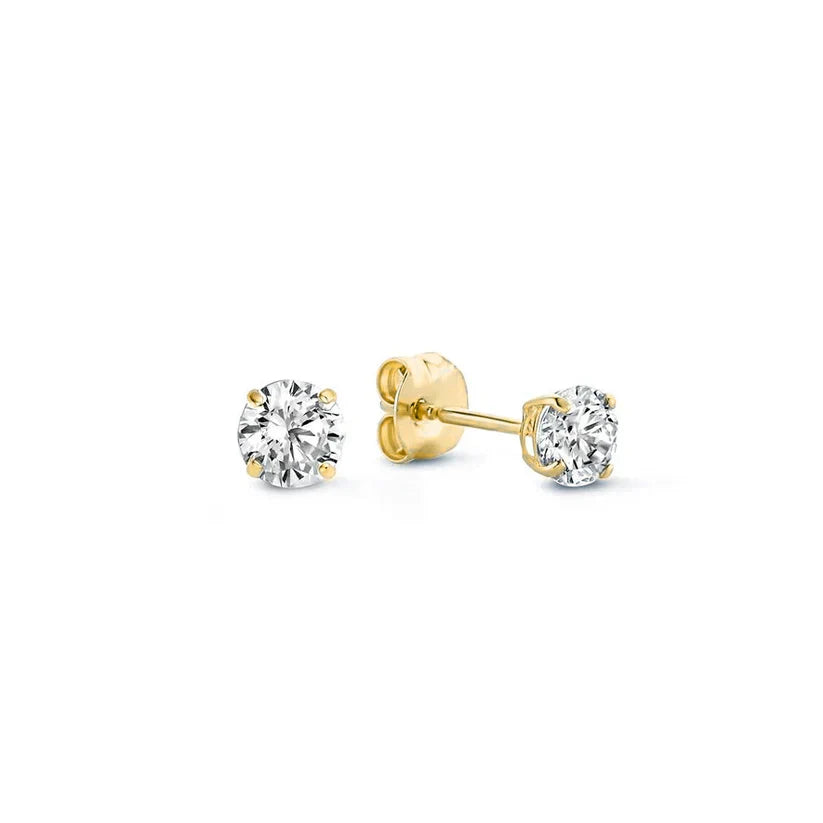 Paolina | Crystal Stud Earrings - Gold