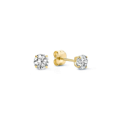 Paolina | Crystal Stud Earrings - Gold