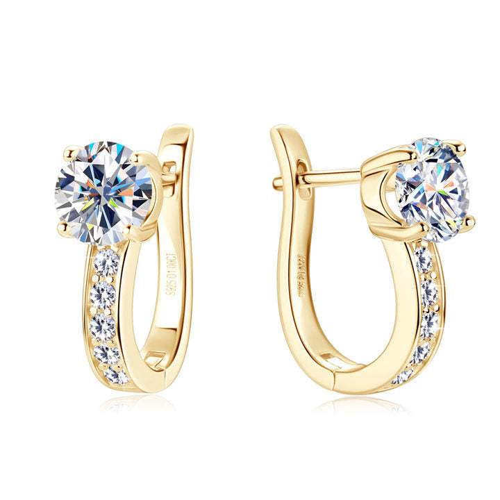 Channel I  Gold Earrings