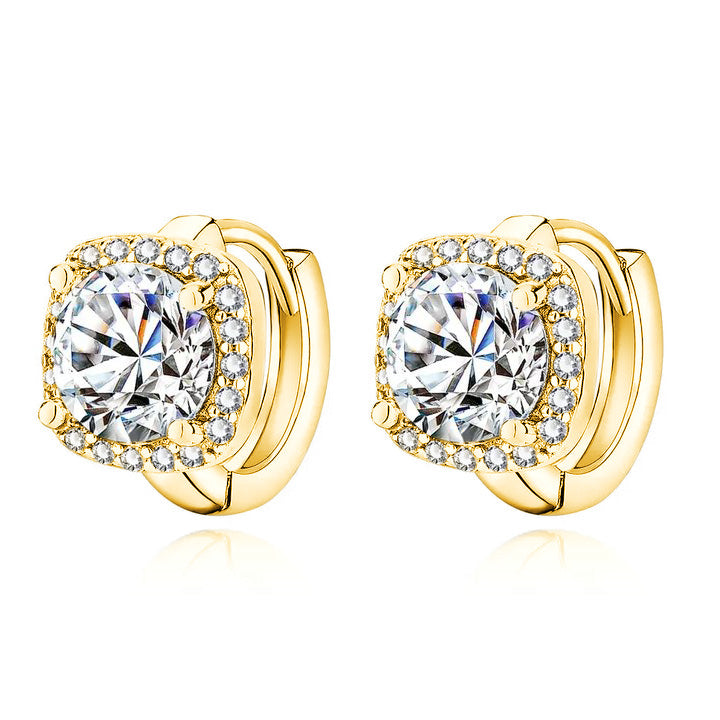 Claudia | Square Gold Earrings - Gold