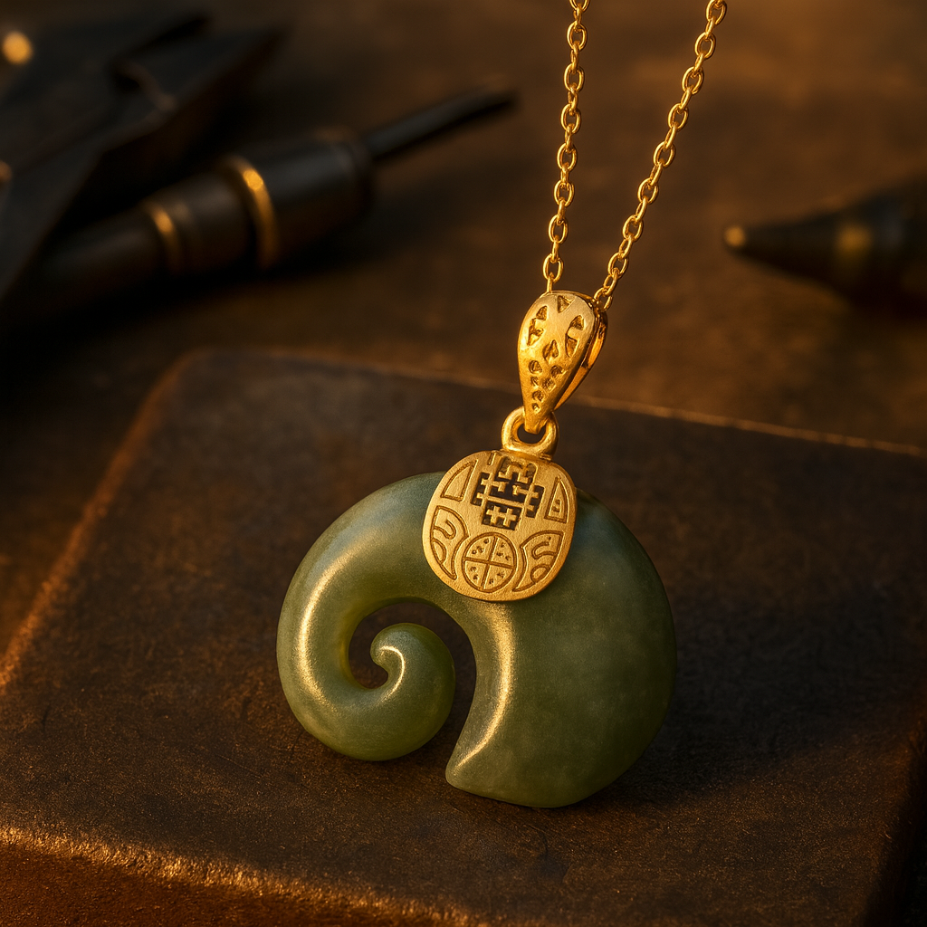 Saphira | Jade Elephant Necklace