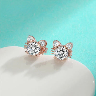 Erelle | Rose Gold Cat Studs
