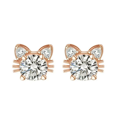 Erelle | Rose Gold Cat Studs