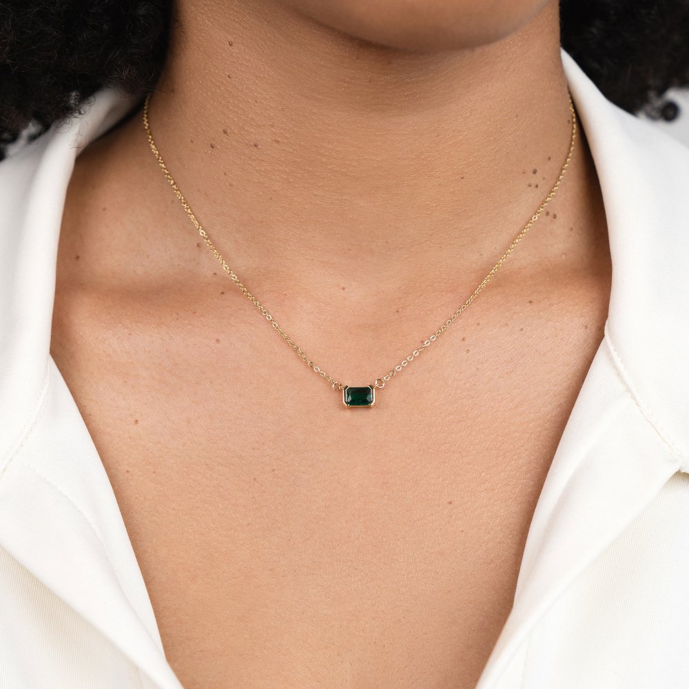 Avielle | Delicate Green Necklace