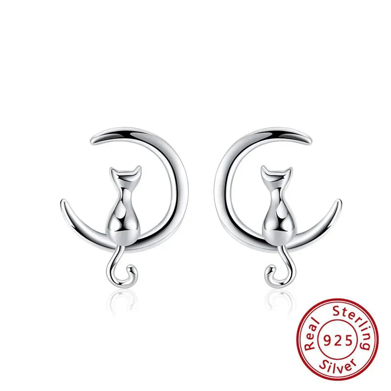Clarion | Moon Cat Earrings
