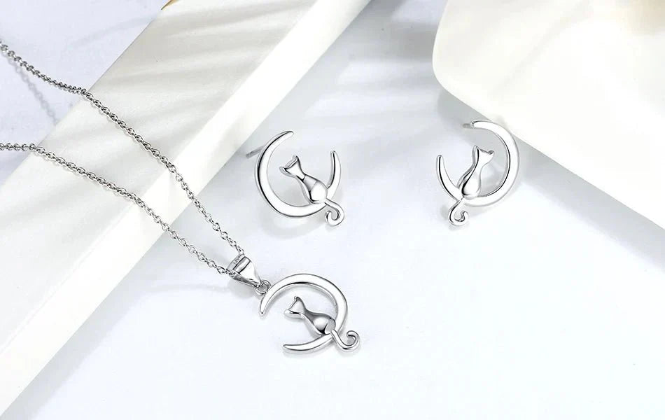 Clarion | Moon Cat Earrings