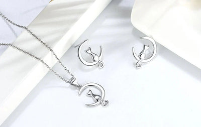 Clarion | Moon Cat Earrings