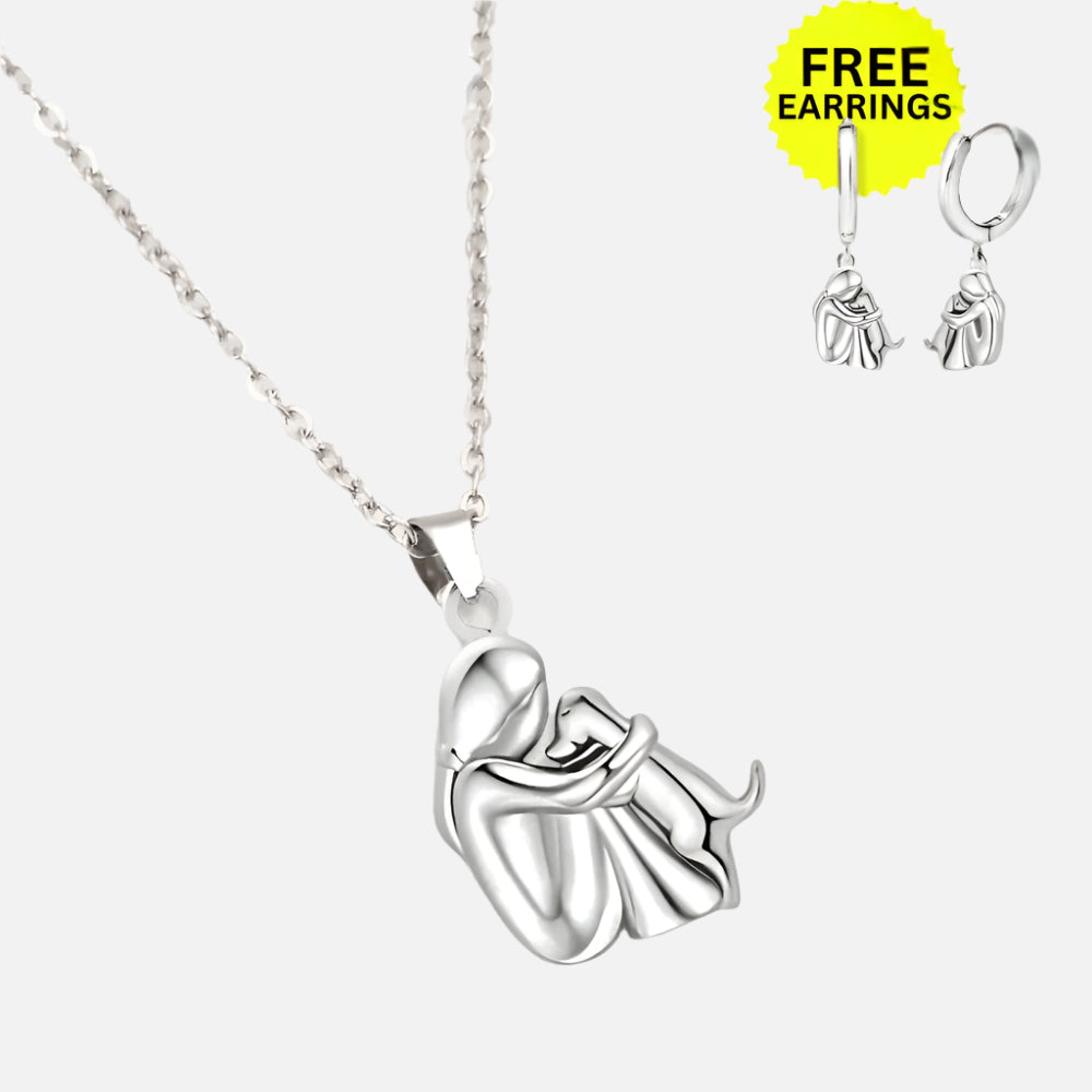 Marisse | Silver Mom Necklace Set