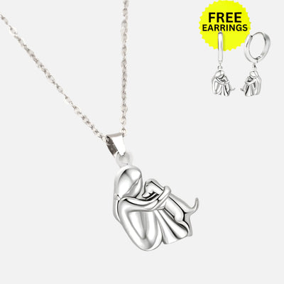 Marisse | Silver Mom Necklace Set