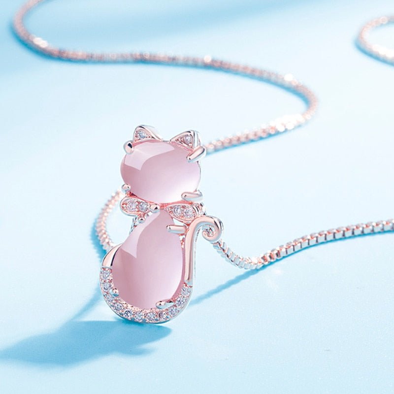Annelie | Pink Cat Necklace