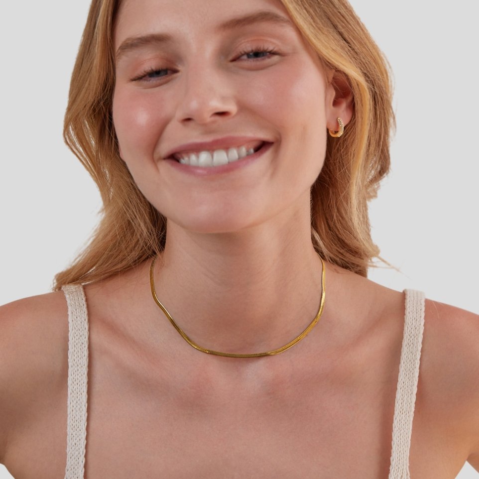 Carmine | Snake Chain Necklace