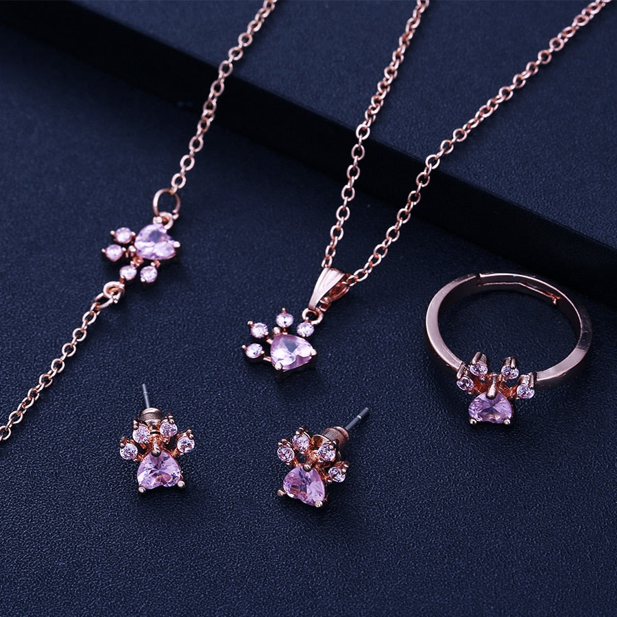 Arabella | Rose Gold Paw Set