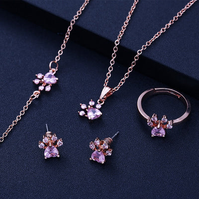 Arabella | Rose Gold Paw Set