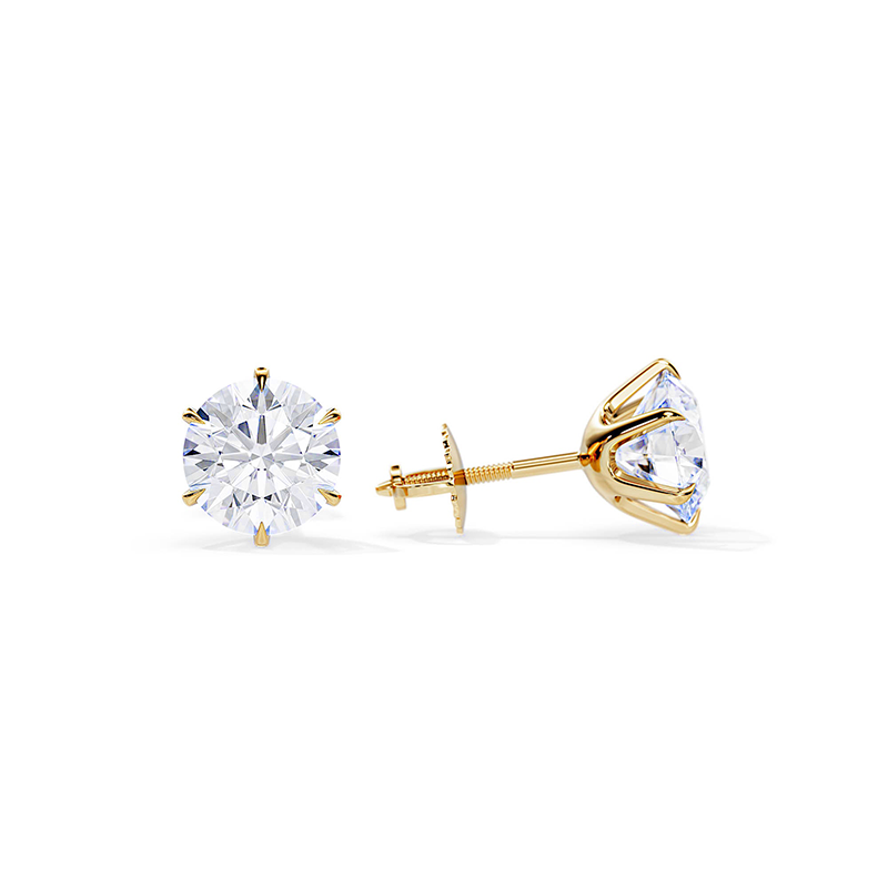 Luciana | White Gold Stud - Gold
