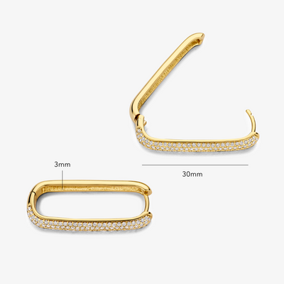 Liliana | Icon Pavé Hoops - Gold