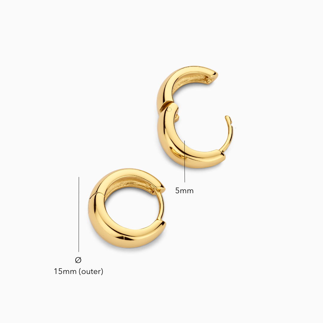 Floriana | Classic Gold Hoops - Gold