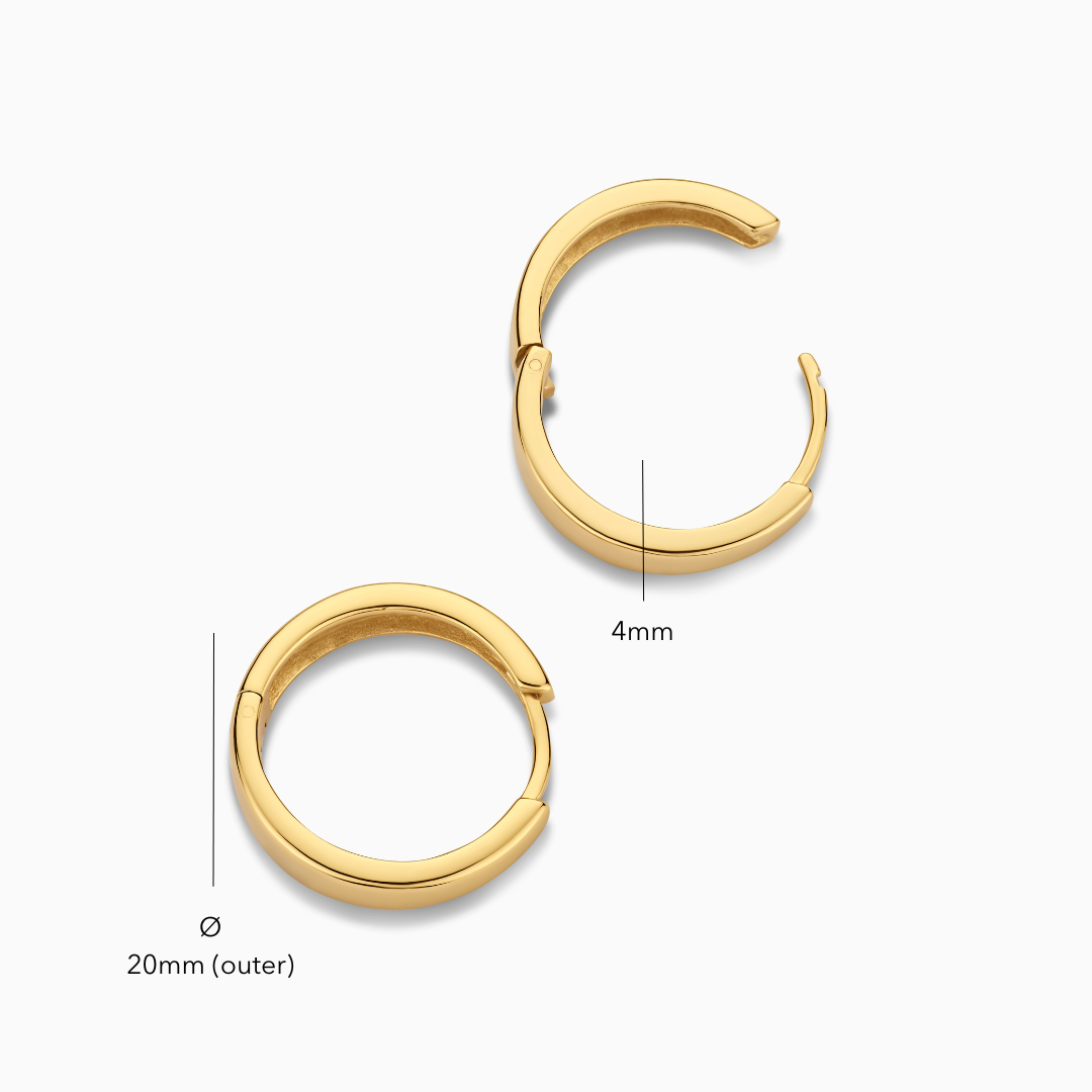 Serafina | Classic Gold Hoops - Gold