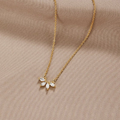 Ysola | Crystal Leaf Necklace