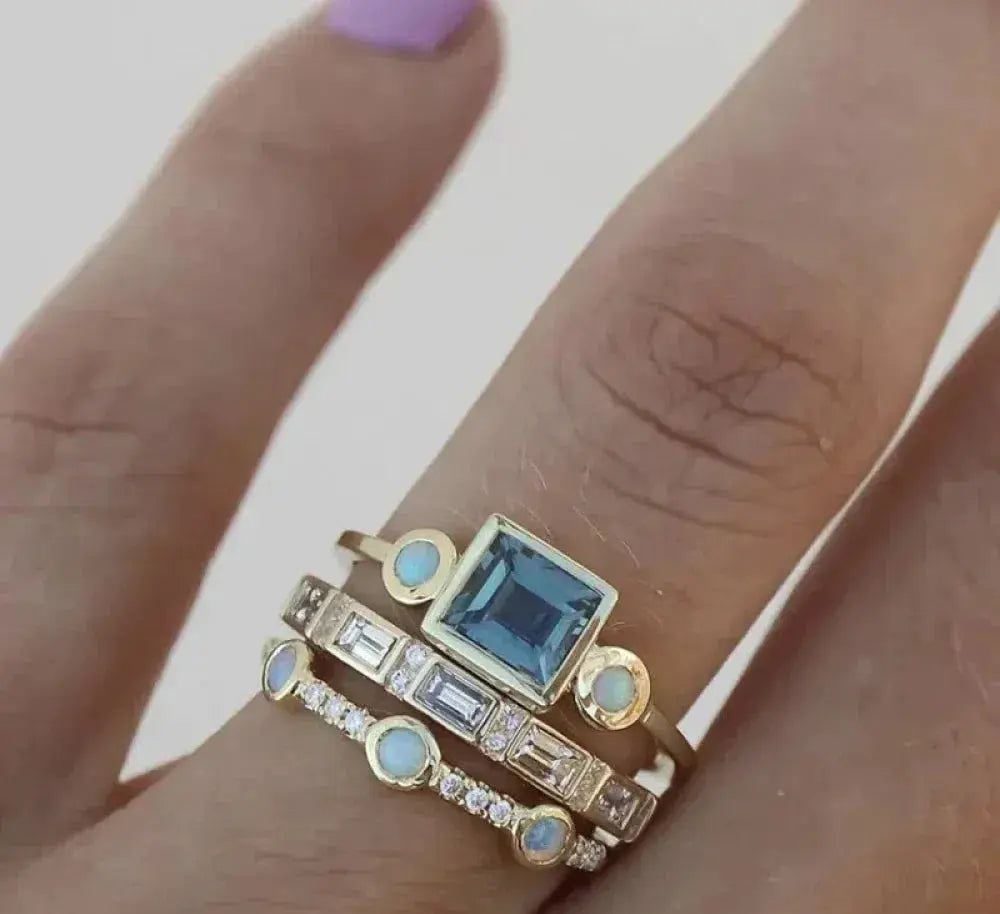Azura | Blue Crystal Vintage Ring