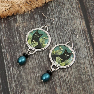 Vionne | Black Cat Earrings